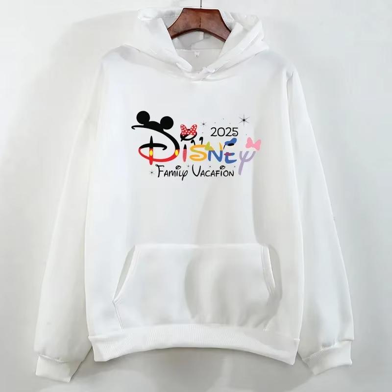 Fashion 2025 Disneyland Travel Graphic Hoodies Disney Family Vacation Printed Hoodies Autumn Pullover Tops Women Sweatshirt