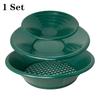 10/14/15 pulgadas Aparato para Lavar Oro Pantalla para Cernir Minerales Herramientas de Detección de Metales Tamiz Recipiente de Polímero Verde 1/3 Piezas