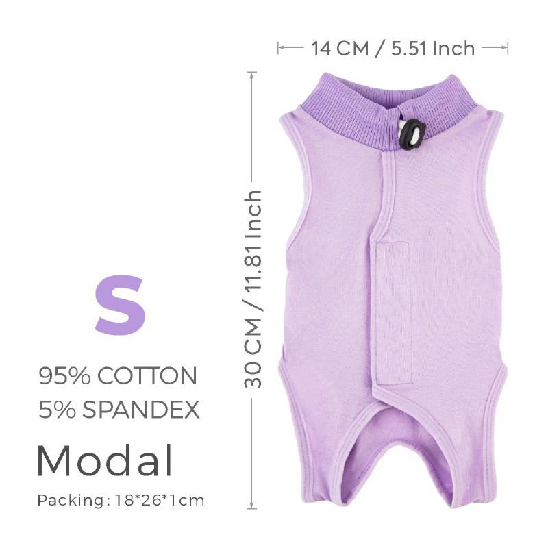 

Дышащий Эластичный Восстановительный Костюм для Кошек - Легкий, Защита от Вылизывания, Послеоперационная и Отлучающая Помощь для Кошек Modal Cotton [Card + Pearl Bag]