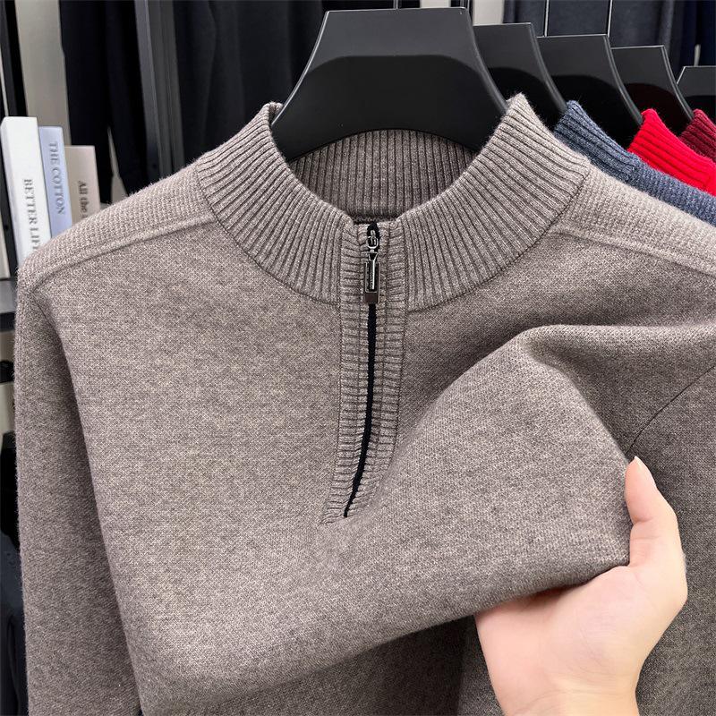 Men's Thick Wool High Collar Sweater - Warm, High Quality Autumn/Winter Knitwear 2025