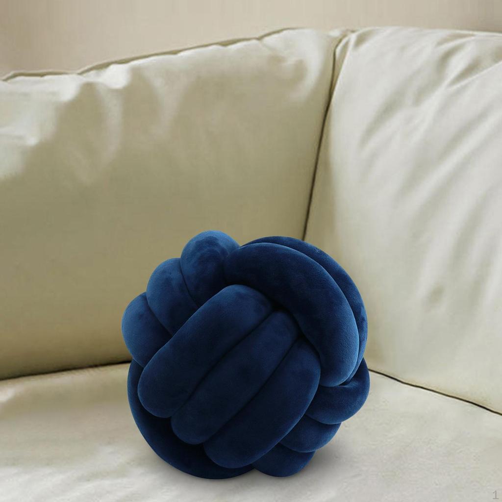Knot Pillow Ball Tlusté Pohodlné vázané polštáře pro domácí pohovku v obývacím pokoji Světle šedá