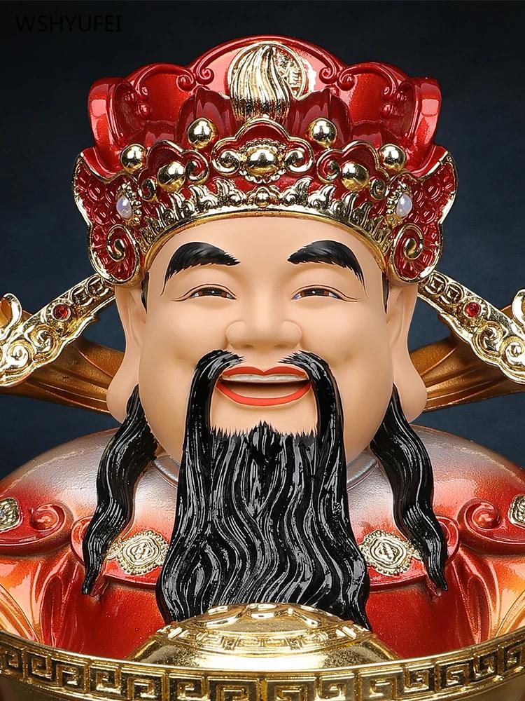 Buddha Statues of Wealth for Home, Resin Crafts, Shop Feng Shui Ornaments, Buddhist Worship, 12inch, 1PCs