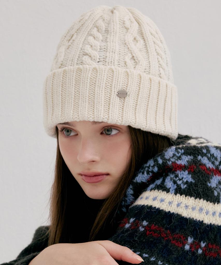 Mineti Classic Wool Cable Beanie B 12125 Mtj