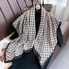 Lightweight 90x90cm Square Scarf Women Navy Style Sun Protection Silk-Like Feel Wear Chic Versatile Accessory
