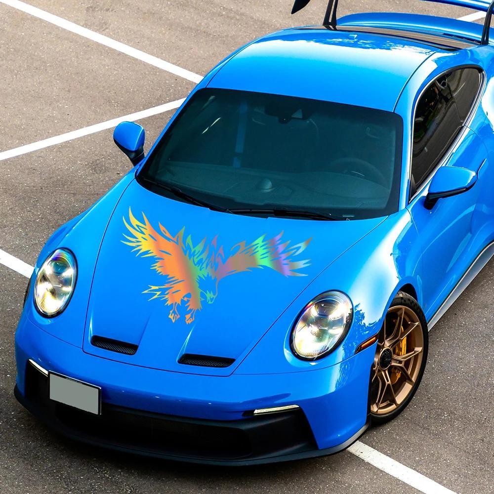 Eagle Car Hood Sticker Personality Totem Applique Bird Wings Pattern Vehicle Body Graphics Truck Vinyl Decal Auto Accessories
