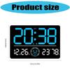 LED Digital Clock Auto Time Sync Large Display with 2 Alarm and Countdown Functions Temperature Display for Home Office