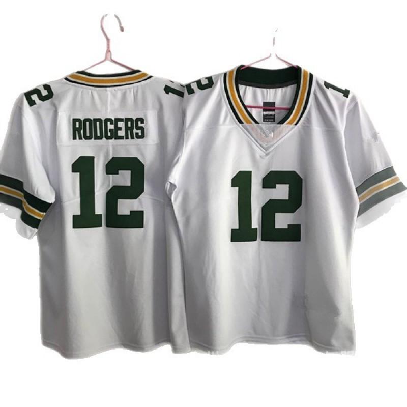 Green Bay Packers Inspired Youth Football Jersey Cotton Blend Athletic Top Boys Fall Winter