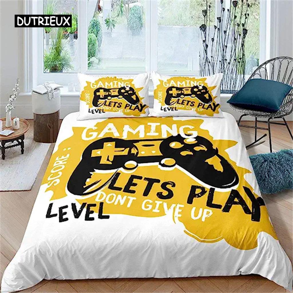 

Game Handle Comforter Cover for Boys Video Games Comforter Cover Bed for Teen Boys Bedroom Decoration Gamepad Controller Quilt Cover EU single(135x200cm)