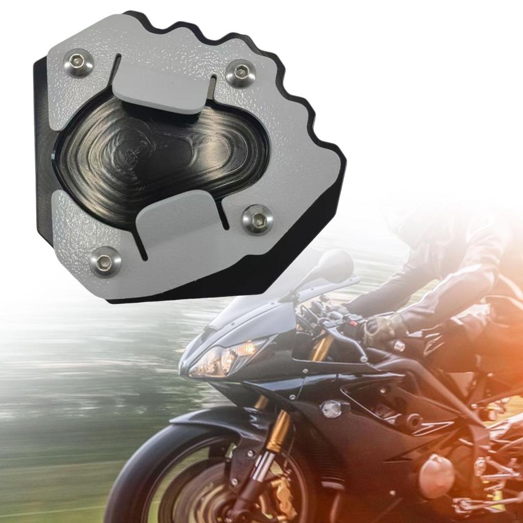 Motorcycle Kick Stand Enlarger Plate Aluminum Alloy Solid Easy Installation Extension for