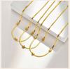 18k Gold Plated Choker Necklace for Women, Gold Plated Stainless Steel, Bowknot Heat Butterfly Collar Bone Chain Necklace