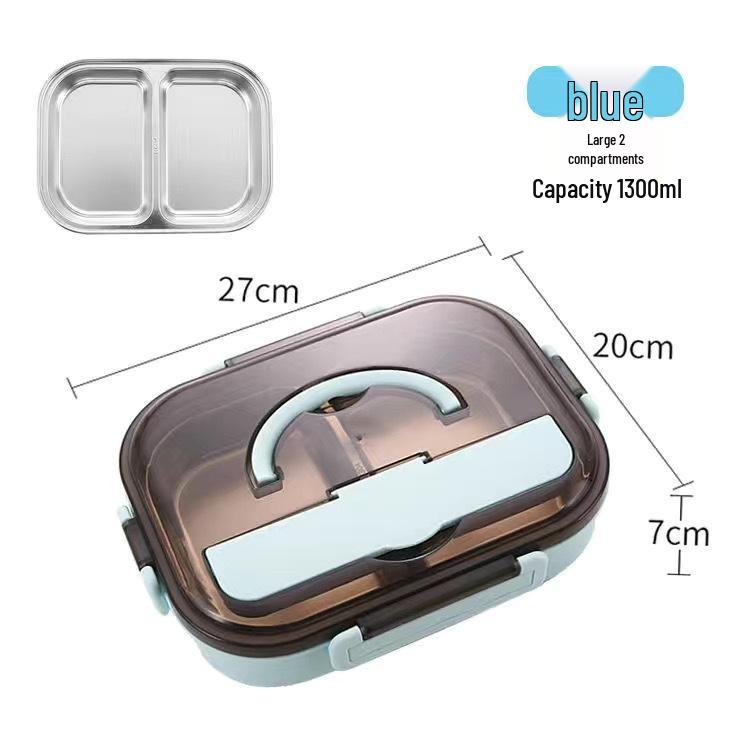 304 Stainless Steel Insulated Bento Lunch Box, Microwaveable & Compartmentalized for Students & Office Workers