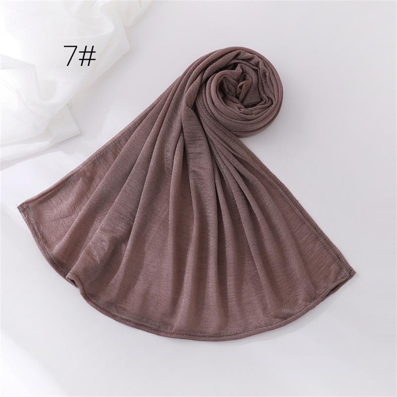 18Color New Ramadan Women's Breathable Wrinkled Solid Color Scarf Muslim Hijabs Soft Shawl Wrap Lady 70*170cm