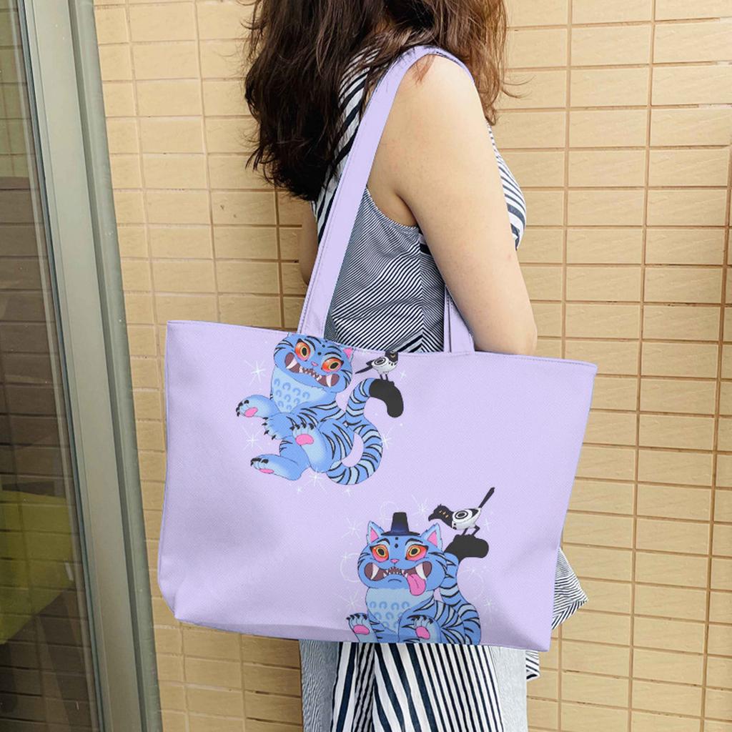 Group One-shoulder Leather Bag Tote Bag One-shoulder Bag PU Large Capacity  Cartoon