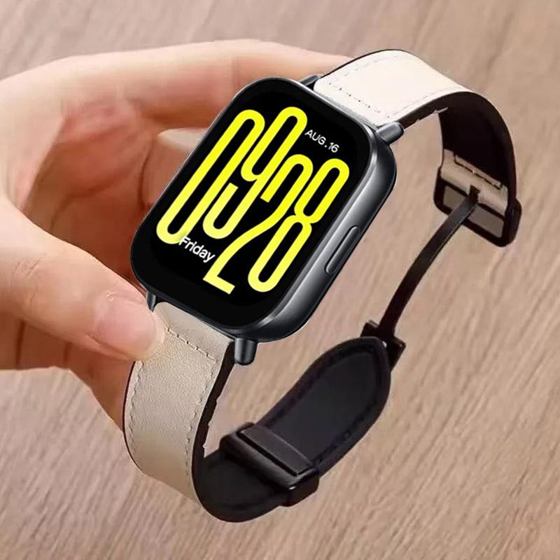 

20mm 22mm Leather+Silicone Strap For Redmi watch 5 Active/Lite sports Comfortable wristband For Watch 3 Active/Lite Accessories strap width 22mm бежевый