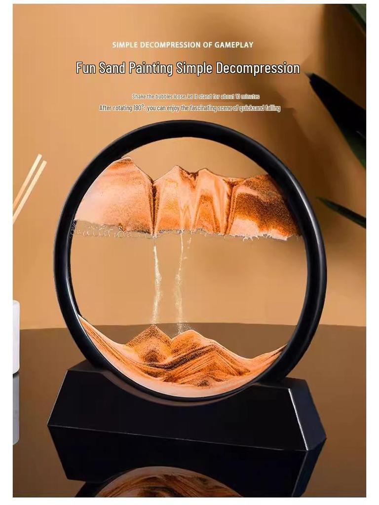 3D Quicksand Hourglass Art Decor for Living Room or Office - Creative Landscape Design