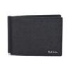 Paul Smith Wallet with Money Bright Stripe Cowhide 813019 P914 No Clip, Puller, SS24, Bifold/Mini Wallet, Leather, (01. Black, Personalization)