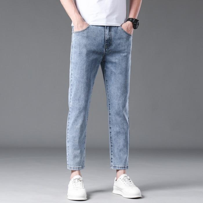 

Young Men s Jeans Four-season Pants Straight Pants Slim Feet 28