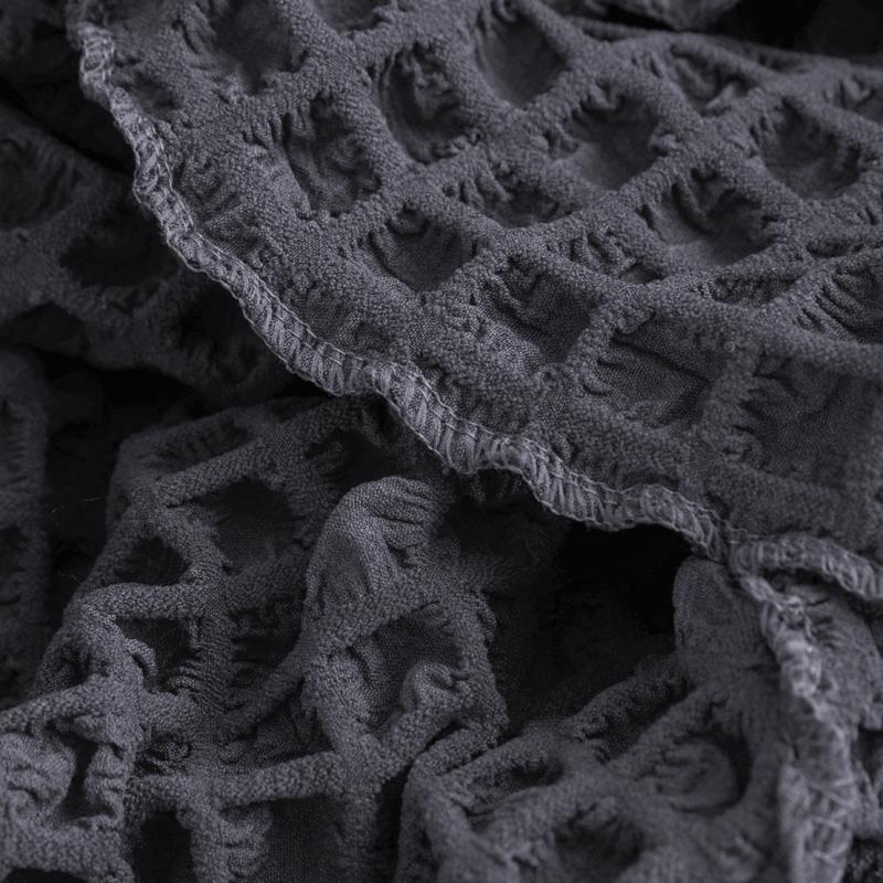 Plaid Seersucker Skirt Elastic Stretch Sofa Cover for Living Room 1 2 3 4 Seat Armchair Cover L Shape Couch Covers for Sofa