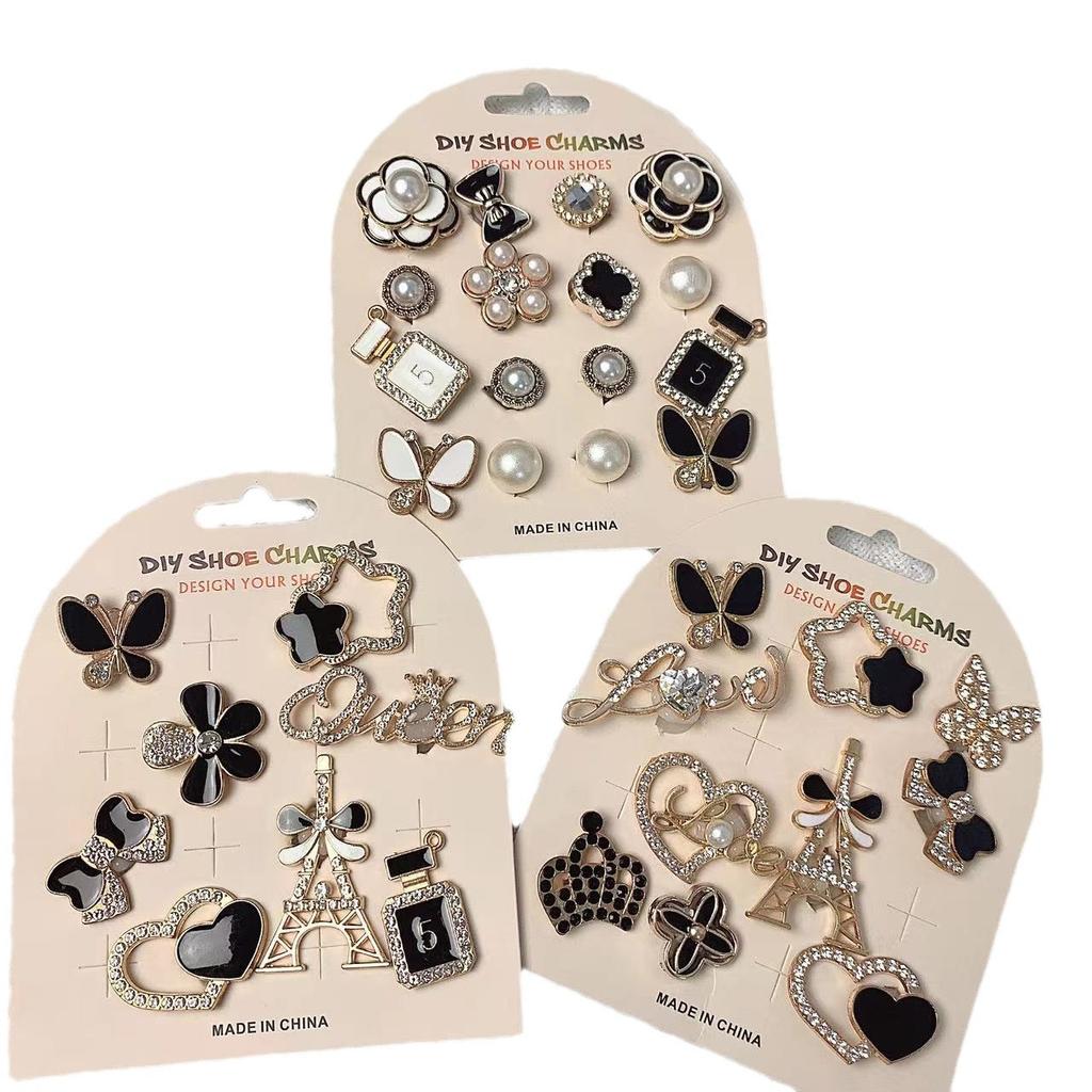 Cave Shoes Card Accessories, DIY, Pearl Starfish, Rhinestone Pearl Chain, Detachable Shoe Accessories, DIY Shoe Accessories, Shoe Accessories
