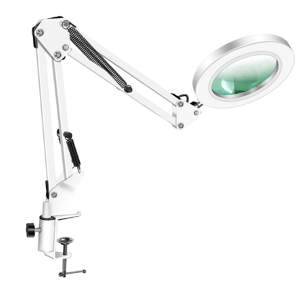 Triple Color 72LED Magnifying Glass 8X/10X Magnification USB-Powered Lamp For Jewelry Repair Laboratory Use & Beauty Industry