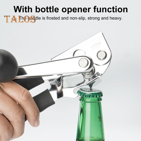 Manueller Dosenöffner, Edelstahl, Handkurbel, Flaschenöffner, robuste, seniorenfreundliche Küchenhelfer