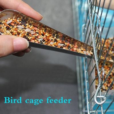 1Pcs Bird Cage Stainless Steel Feeder Feeding Supply Parrot Pigeon Bird Accessory Bird Feed Containers Hummingbird Feeder