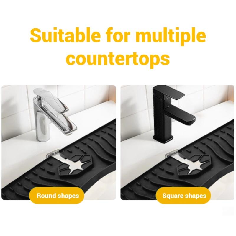 29.92in Kitchen Sink Splash Guard Silicone Faucet Handle Drip Catcher Tray Kitchen Gadgets Sink Accessories For Kitchen Counter