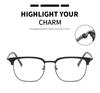Retro Eyebrow Glasses Frame Anti Blue Light Myopia Eyeglasses Casual Half Frames Men Design Classic Flat Light Glasses Female