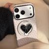 Etui magnetyczne na telefon z serduszkami i kropeczkami, z podstawką, do iPhone 17 Air 16 15 14 13 12 mini 11 Pro Max, odporne na wstrząsy, twarda obudowa