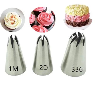 Cake Decorating Tools Flower Icing Piping Nozzle Cream Cupcake Tips Baking Accessories 3pcs/set Rose Pastry #1M 2D 336