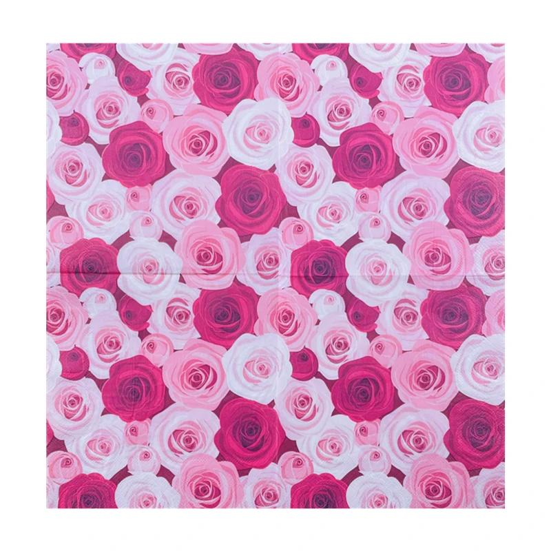 20pcs/Pac 33*33cm 2-Ply Disposable Party Napkin Floral Pattern