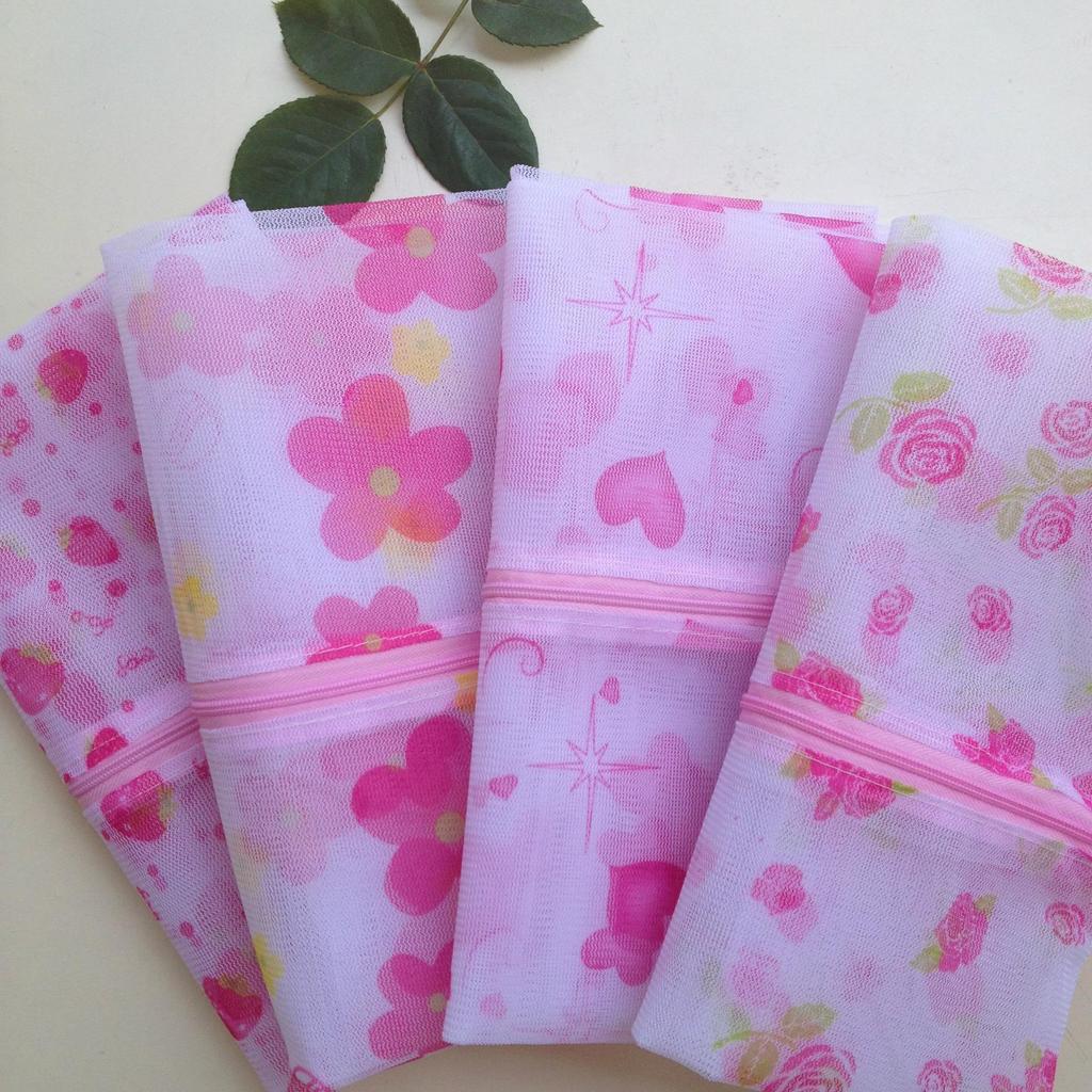 Thickened Fine Mesh Zipper Laundry Bag Set for Lingerie Care