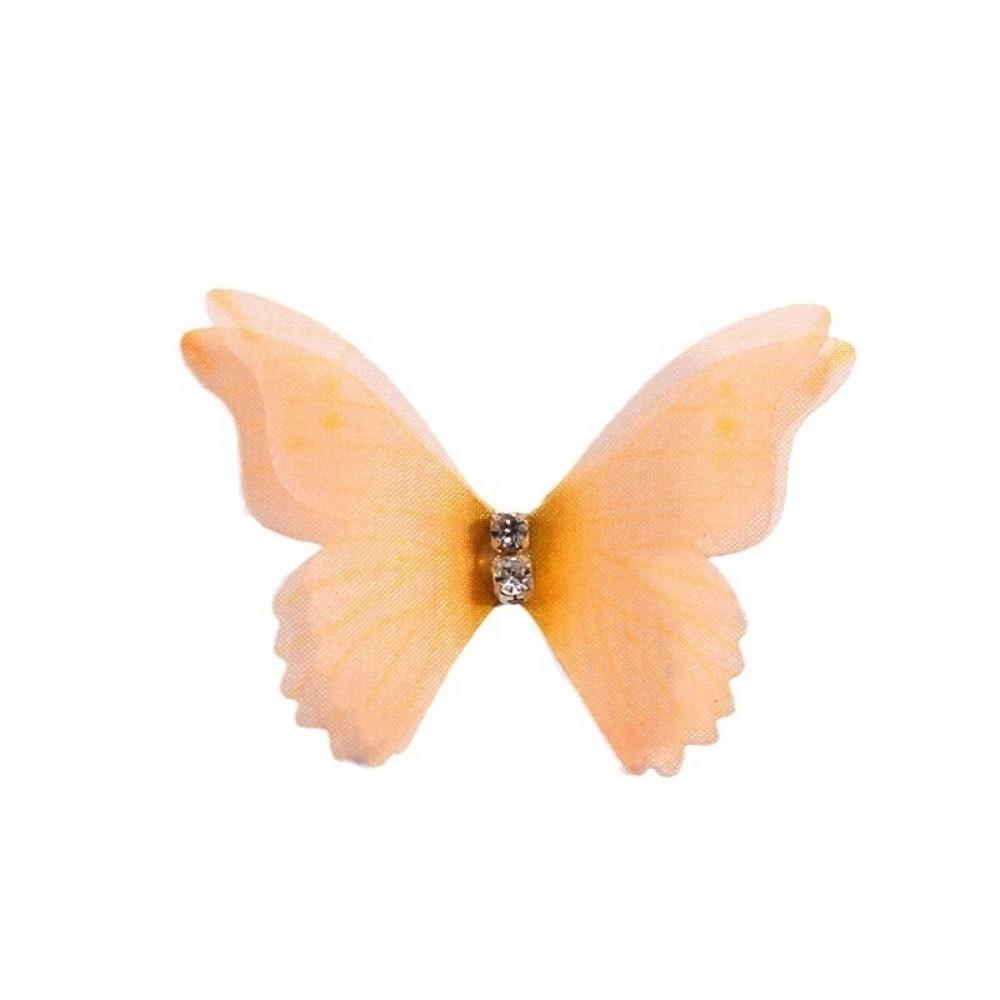 50Pcs Colorful Chiffon Butterfly Embroidered Patches Clothes Sewing Patch Bridal Hair Accessories