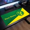 Norwich City Custom Large Mouse Pad, Personalized Name Text Print, Football Logo Non‑Slip Desk Mat Gaming Gift