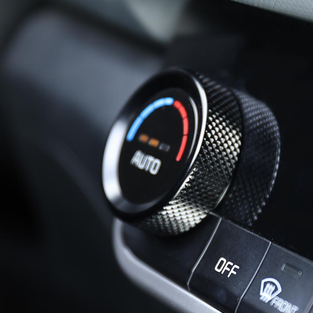 Automotive Interior Trim Air Condition Knob Button Cover Ring Covers Aluminum Alloy Material For KIA SELTOS 2021-2023 LHD RHD