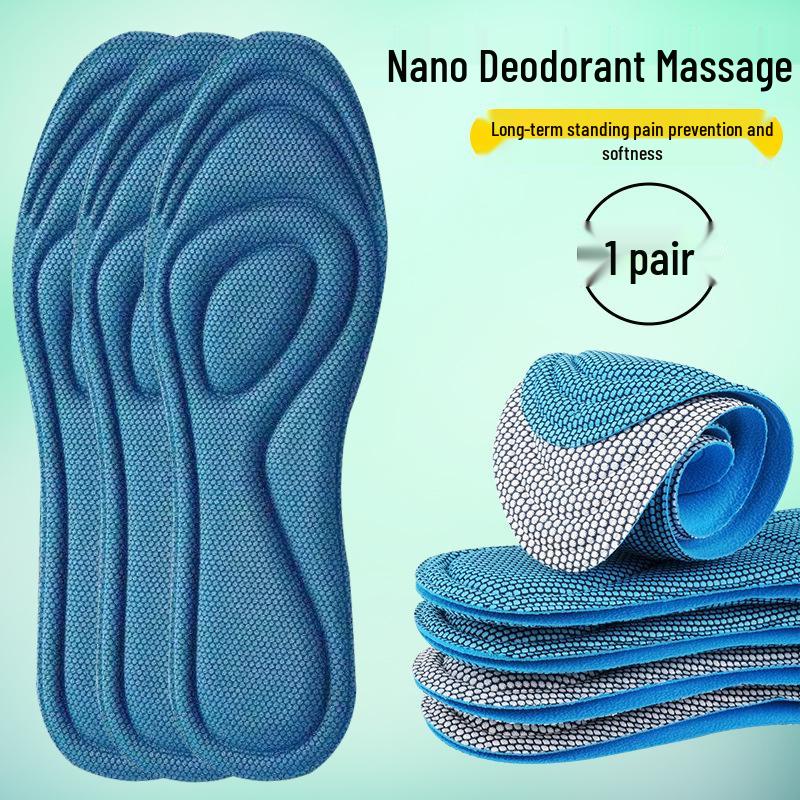 Odor-Resistant Military Training Insoles: Sweat-Absorbing, Massaging Comfort, Reduces Foot Fatigue, Thin & Soft for Football and Sports.