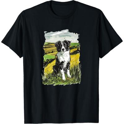 Cute Border Collie T Featuring a Farm Dog T-Shirt for Men Women Kids