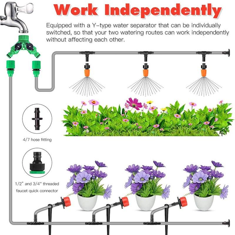 46M Automatic Drip Irrigation System Kit Timer Micro Sprinkler Garden Watering 46M Automatic Drip Irrigation System Kit Timer Micro Sprinkler Garden Watering