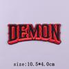 Red Heart Patch Iron On Patches On Clothes Fire Punk Skull Embroidered Patches For Clothing Hook Loop Patch For Clothes Stickers