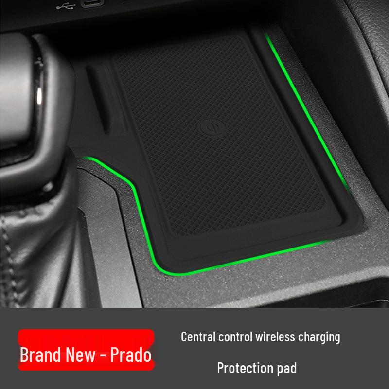 

Toyota Prado LC250 Wireless Charging Silicone Protective Pad for Car Modification.