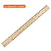 Multi-Spec Wooden Double-Scale Ruler for Office, Student, and Teacher Use
