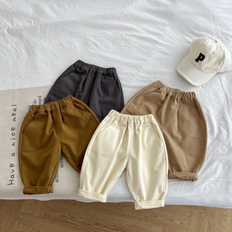 New Boys' Spring & Autumn Carrot Pants - Fashionable Casual Straight-Leg Trousers for Infants & Toddlers