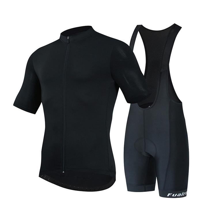 Sportswear Unisex Men Women Cycling Apparel Bicycle Shirt Tops Bib Shorts Pants Custom Cycling Jersey Bike Clothing S чёрный