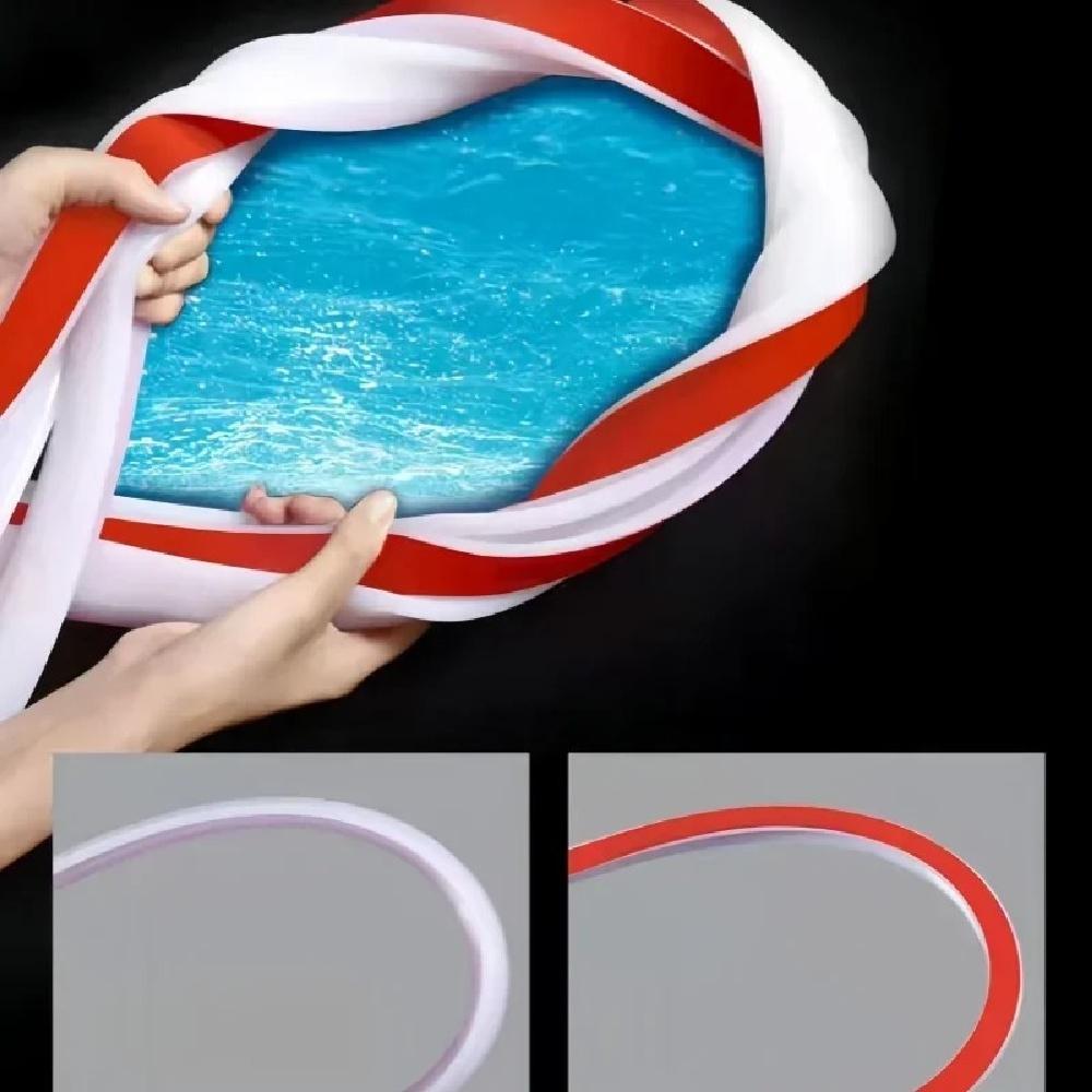 1pc 1m 4cmX3cm Shower Water Dam Self Adhesive Dry Wet Separation Shower Threshold Flexible Silicone Water Dam Guard Shower Edge
