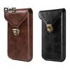 Mobile Phone Belt Bag Cellphone Holster for Blet Smooth Faux Leather Snap Closure Solid Color Regular Fit Portable Men Belt Pouch