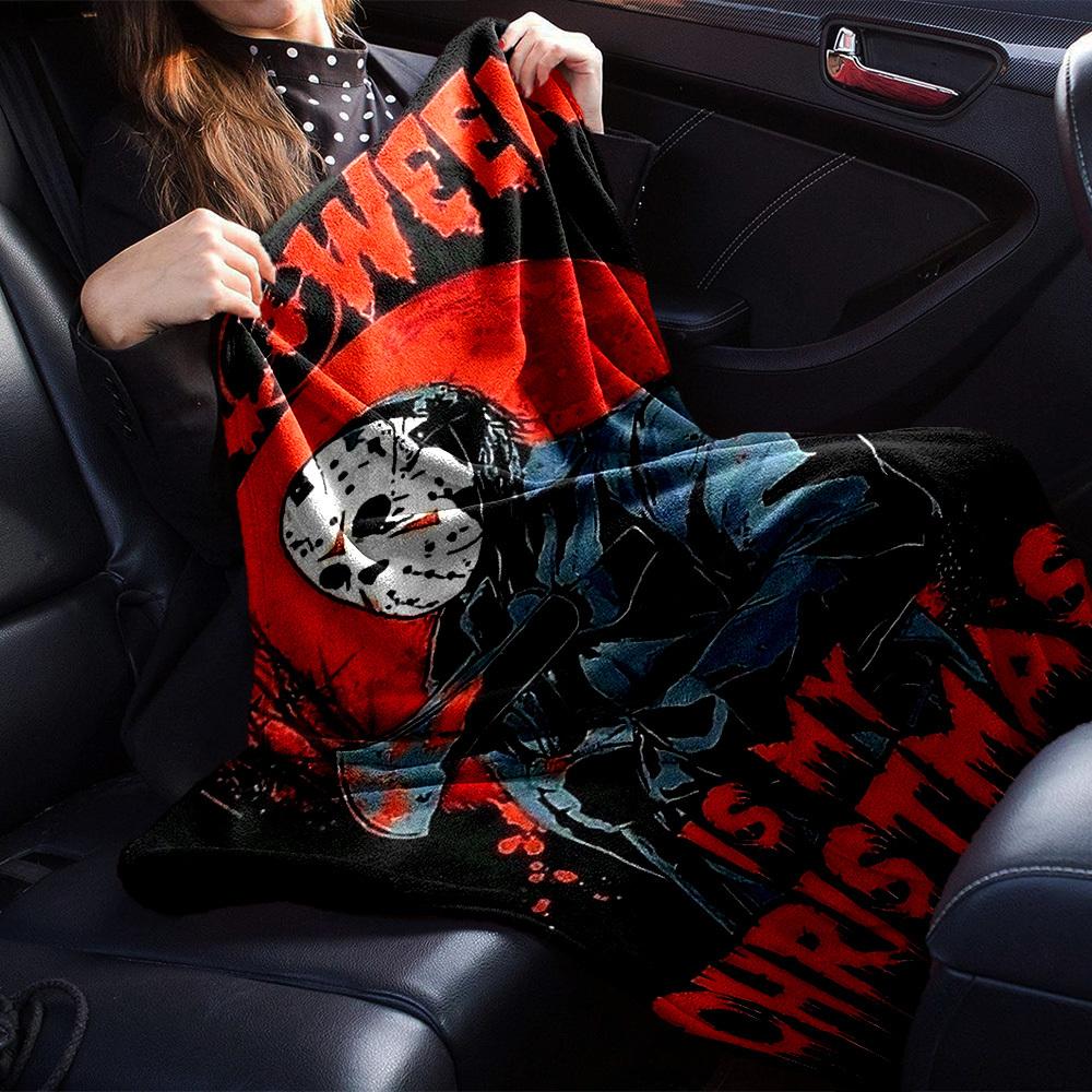 1pc Halloween Christmas Soft Warm Throw for Home, Office, Trave, All-Season Cozy Bedding Gift, Office Cozy Accessory 1195