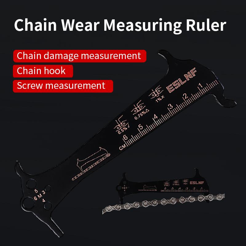 ESLNF High Precision Chain Wear Checker Tool Bicycle Gauge Measurement Ruler Durable for Mountain Road Cycling Chains