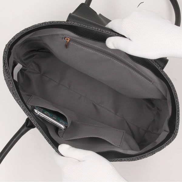 Labagagerie Tote Bag, Flap Basket Tote Bag B007102, Ivory (33)