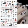 1 arch vánoční samolepka na nehty obtisk na nehty dekorace zimní Santa Claus sněhová vločka sněhulák tučňák design
