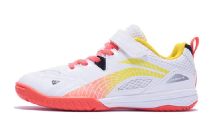 Li Ning Slip Resistant Abrasion Resistant Low top Kids  Training Shoes White Red Kids APTT014-2 33